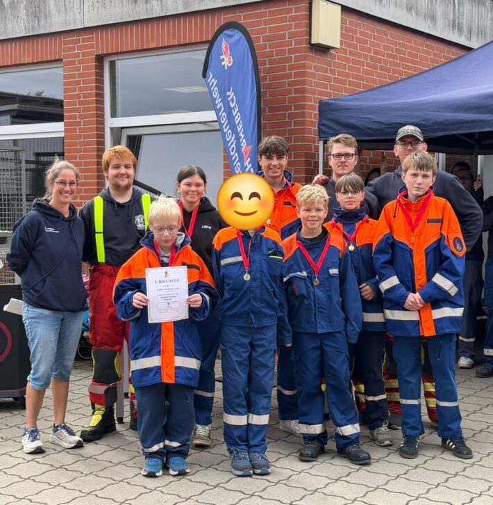 Jugendfeuerwehr Rullstorf - Siegergruppe bei den Jugendfeuerwehren
