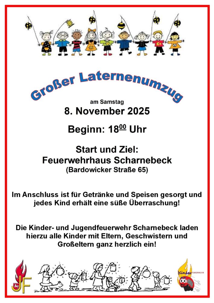Großer Laternenumzug in Scharnebeck